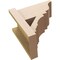 Ekena Millwork 8-in W x 14-in D x 14-in H Balboa Trad Rough Cedar Woodgrain TimberThane Outlooker, Primed Tan OUTUR080X14X14BOA04RCPR - alternate 3